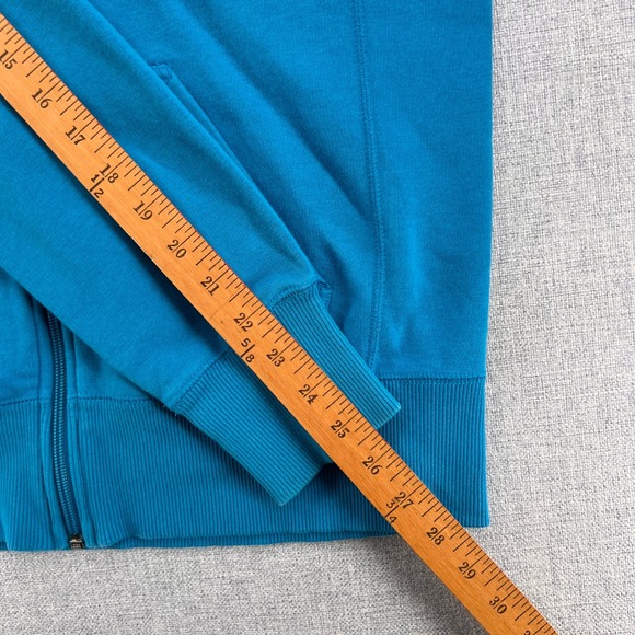Nike Athletic Dept Full Zip Hoodie Men Large Teal Blue Swoosh Athleisure Fleece - Picture 8 of 11